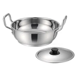 CutTales, 5 Ltr Kadhai, Durable Stainless Steel Sandwich Bottom Kadhai For Biryani And Other Tasty Recipes. Kitchen Daily Essential-image-3