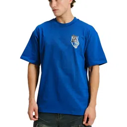 BDSQUARE Men Printed Drop-Shoulder Sleeves Pockets T-shirt image 5