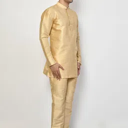 Arihant Rai Sinha Men Regular Pure Silk Kurta with Trousers image 3
