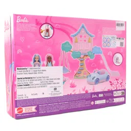 Barbie Fantasy Treehouse Playset with 2 Chelsea Small Dolls Toy Car Accessories & Sticker Sheet - Pink image 5