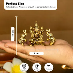 Ekhasa Gold-Toned Gajlakshmi Elephant Religious Idol Showpiece image 5