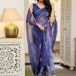 Satrani Geometric Printed Saree image 2
