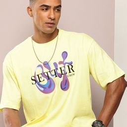 Kook N Keech Printed Drop-Shoulder Sleeves Oversized Pure Cotton T-shirt-picture-12