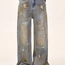 StyleCast x Revolte Men Straight Fit Mildly Distressed Light Fade Jeans-picture-19
