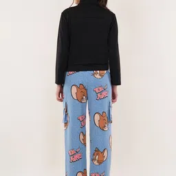 clobug Tom & Jerry Printed High Neck Sweatshirt With Cargo Trackpants image 3