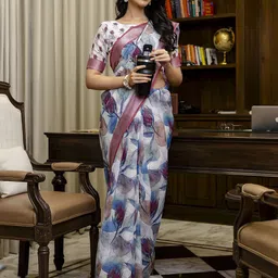 DIVASTRI Floral Zari Ready to Wear Saree-image-50