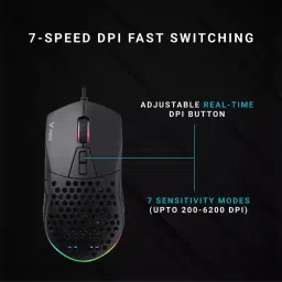 Rapoo V360 Black Wired IR Gaming Optical Mouse image 4
