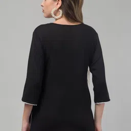 CROWN KING GARMENTS Ethnic Motifs Embroidered Thread Work Thread Work Kurti image 3