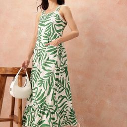 all about you Floral Printed Pure Cotton Maxi Dress With Pockets & Lace Edges-picture-15