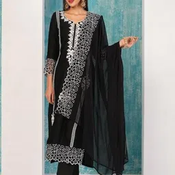 snizvi Women Black Kurta Sets-picture-24