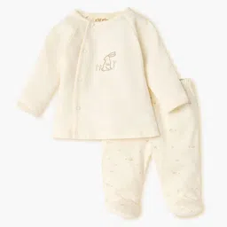 Giggles by Babyshop Infant Girls Pure Cotton Round Neck Night Suit-image-52