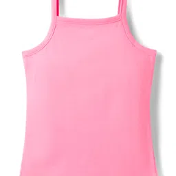 Babyhug 100% Cotton Singlet Sleeves Slips With Polka Dots & Bunny Print Pack of 3 - Pink Navy Blue & Orange image 3