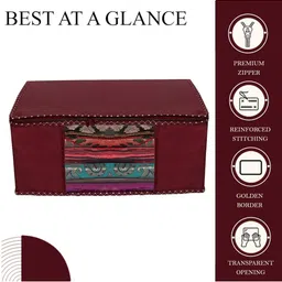 AMAK INC Maroon Fabric Multi-Utility Wardrobe Organisers image 2
