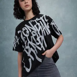 The Roadster Life Co. Typography Printed Oversized T-shirt-picture-31