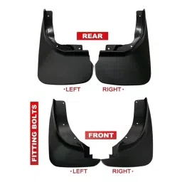 Auto Pearl Front and Rear Mud Guard For Honda Jazz 1.2 E i VTEC (Black) Set of 4 Pcs image 3