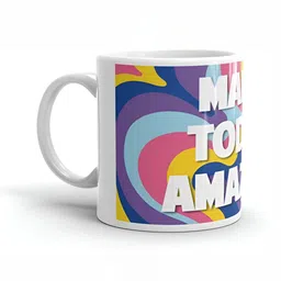 Mr UVD White & Blue Typography Printed Ceramic Glossy Mug 350 ml-picture-37