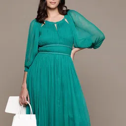 Ritu Kumar Gathered-Detailed Bishop Sleeve Maxi Dress-picture-24