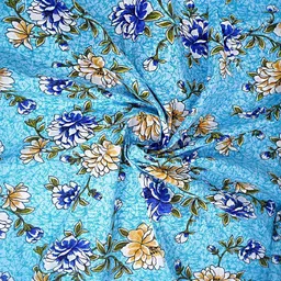 Adwitiya Collection Unisex Floral 210 TC Queen Bedsheet with 2 Pillow Covers image 2