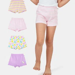 Plan B 100% Cotton Pack Of 4 Striped & Printed Boxers - Multi Colour-picture-17