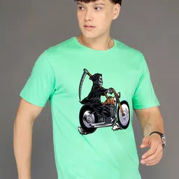 BRAWNY BATTLER Graphic Printed Round Neck Short Sleeves Pure Cotton T-shirt image 5