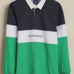 Allen Solly Junior Boys Colourblocked Polo Collar Long Sleeves Regular Fit T-shirt-picture-26