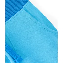 Babyhug Cotton Looper Full Length Lounge Pant Text Print - Blue image 3