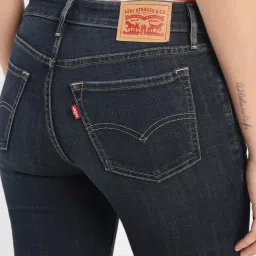 levi's Women's 711 Blue Skinny Fit Mid Rise Jeans image 5