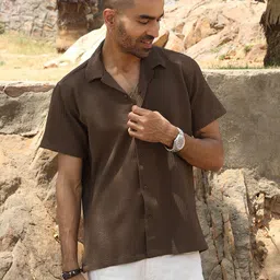 KRAFT INDIA Standard Textured Casual Cuban Collar Shirt image 2