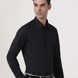 IVOC Men Black Slim Fit Formal Shirt image 5