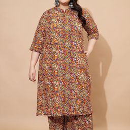 vbuyz KALINI Women Paisley Printed Regular Kurta with Palazzos-picture-24
