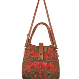 EVEDA Women Floral Embroidered Structured Handheld Bag-picture-20