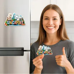 GIFTODAY Blue & White Singapore Printed Decorative Magnets image 5