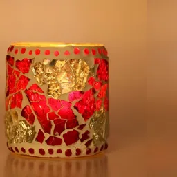 1ST TIME White & Red 2 Pieces Cylindrical Shaped Candle Holders-picture-25