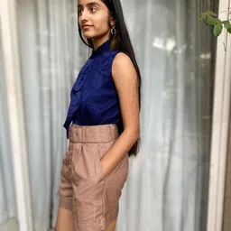 Tokyo Talkies Women Pink Checked Shorts-picture-26