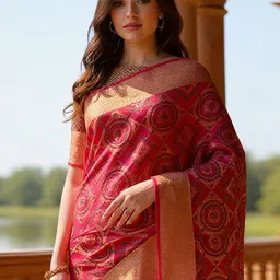 Anouk Rustic Woven Design Zari Banarasi Saree-picture-41