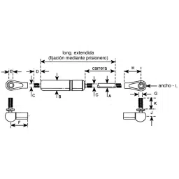 Camloc Gas Springs Camloc Nylon M6x1 Ball and Socket Joint 18 mm x24.5 mm, 084255R image 4