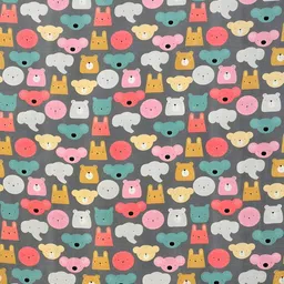 WEAVE AND DECOR Grey Cartoon Characters 300 TC Bedsheet with 2 Pillow Covers image 3