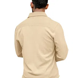 VORTEX Men Original Fit Textured Spread Collar Casual Shirt image 4