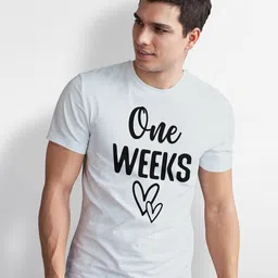 Seekbuylove Typography Printed Round Neck Bio Finish Cotton T-shirt image 5