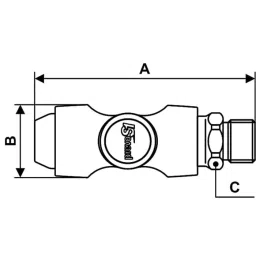 PREVOST Composite Body Male Safety Quick Connect Coupling, G 3/8 Male Threaded, BSI 061152CP image 2