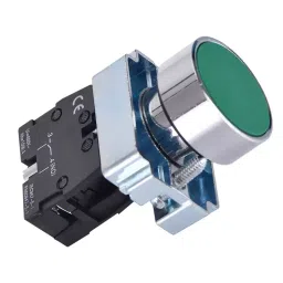 Sibass Electric Flush Spring Return Push Button Diameter 22.5 mm Metal Body Without Contact Element with CE Mark, Green, SE-LAY-BA31 (Pack of 300)-picture-16