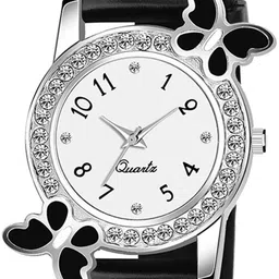 Gopal Shopcart Unisex Pack Of 2 Embellished Dial & Straps Analogue Watch 328 Black White_F image 3