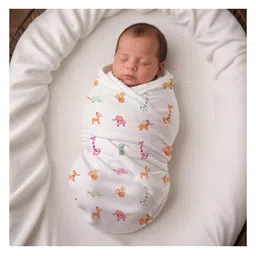 Mom's Home Baby Muslin Swaddle | Animal | Pack Of 1-picture-30