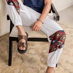 HOPE House of Pure Eco Printed Relaxed Fit Mid Rise Trousers image 3