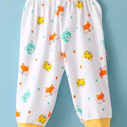 Child World Interlock Knit Full Length Lounge Pant Animal Print -  White image 2