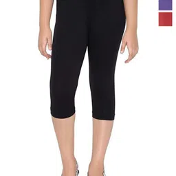 FRENCH KLEIDER Girls Pack Of 3 Mid-Rise Slim Fit Capris-picture-38