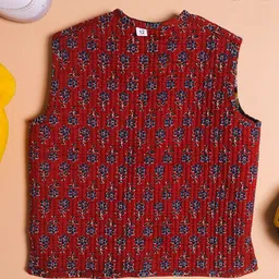 Sangria Boys Printed Pure Cotton Collarless Quilted Jackets-picture-15