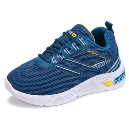 BERSACHE Mesh Detailed Lace Up Sneakers - Blue image 5
