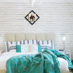 eCraftIndia Multicoloured Elephant UV Wall Art image 1