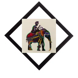 eCraftIndia Multicoloured Elephant UV Wall Art image 2